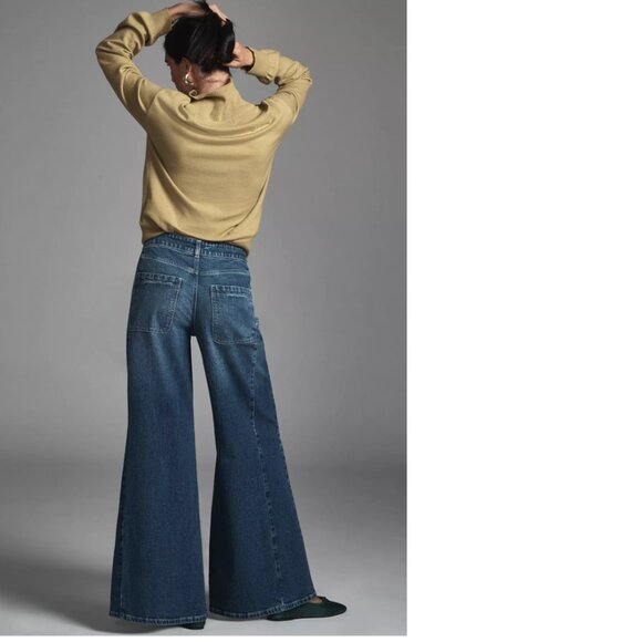 Pilcro High-Rise Wide-Leg Trouser Jeans size 30 new with tag - Picture 5 of 10
